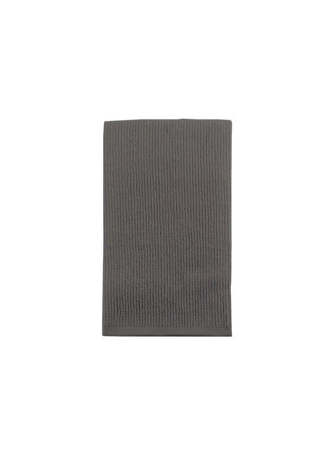 Mukitchen 3-Piece Ribbed Terry Bar Mop Cloths Slate Grey 12 x 12 Inch 6610-1817 - Image 1
